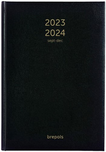 Agenda 2023 2024 Brepols Bretime Lima 16maanden 7dagen/2pagina's zwart