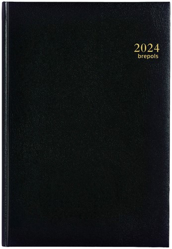 Agenda 2024 Brepols Omega Lima 7dag/2pagina's zwart