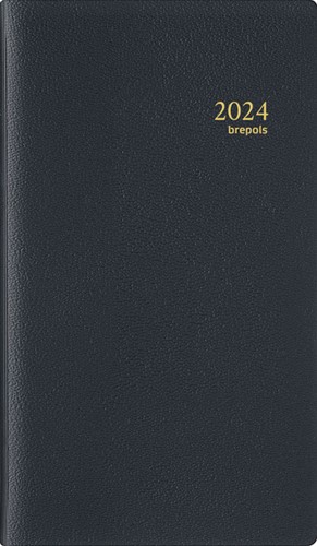 Agenda 2024 Brepols Breplan Genova 7dag/1pagina zwart
