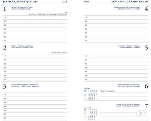 Agenda 2027 Ryam Memoplan 7 Nappa 7dagen/2pagina's assorti-3