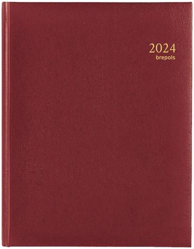Agenda 2024 Brepols Timing Lima 7dag/2pagina's bordeaux