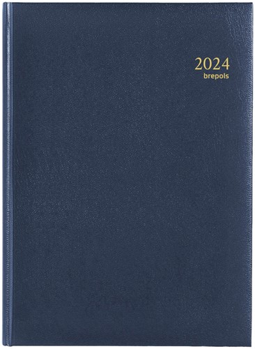 Agenda 2024 Brepols Omega Lima 7dag/2pagina's blauw