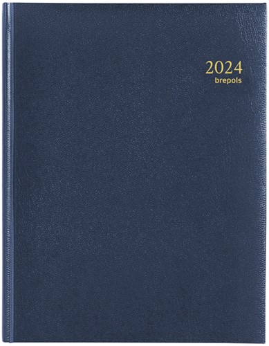 Agenda 2024 Brepols Timing Lima 7dag/2pagina's blauw
