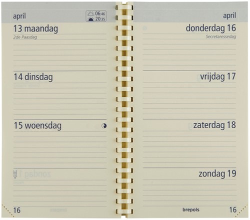 Agendavulling 2024 Brepols Optivision Pocket 7dag/2pagina's