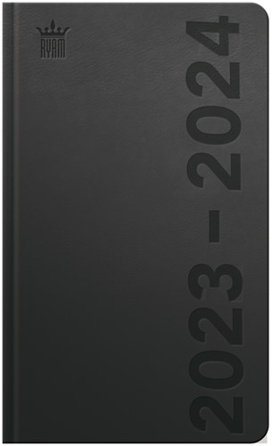 Schoolagenda 2023-2024 Ryam Cursus DeLuxe 7dagen/2pagina's zwart
