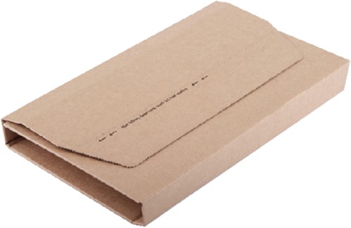 Wikkelverpakking CleverPack A4 +zelfkl strip bruin 25stuks