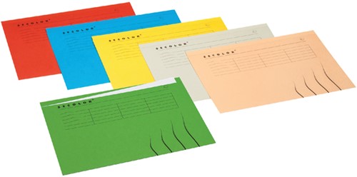 Vouwmap Secolor A4 ongelijk 225gr blauw-2