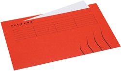 Vouwmap Secolor Folio ongelijk 225gr rood