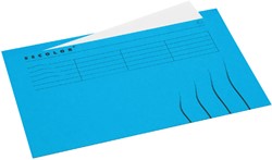 Vouwmap Secolor Folio ongelijk 225gr blauw