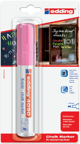 Viltstift edding 4090 window schuin 4-15mm neon roze blister à 1 stuk