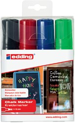 Viltstift edding 4090 window schuin 4-15mm assorti etui à 4 stuks