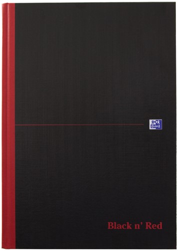 Notitieboek Oxford Black n' Red A4 96vel ruit 5mm