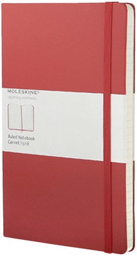 Notitieboek Moleskine large 130x210mm lijn rood