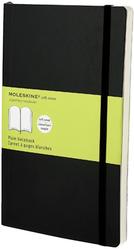 Notitieboek Moleskine large 130x210mm blanco zwart