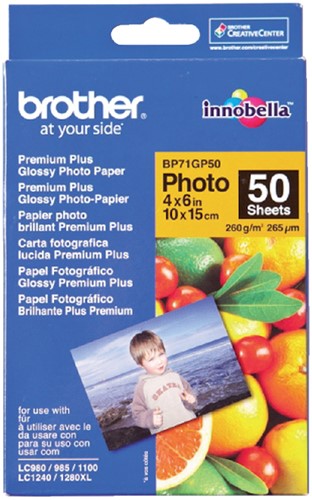 Fotopapier Brother BP-71 10x15cm 260gr glossy 50vel