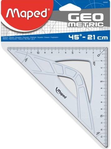 GEODRIEHOEK MAPED 45GR 21CM