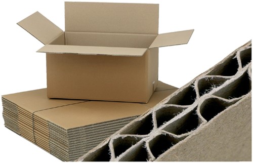 Verzenddoos CleverPack dubbelgolf 586x386x386mm bruin 10st.