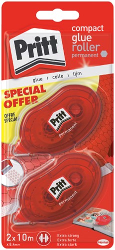 Lijmroller Pritt Compact permanent 2e halve prijs op blister
