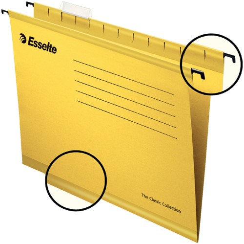 Hangmap Esselte Classic A4 V-bodem geel