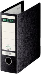 Ordner Leitz 1075 180° zonder sleuven en randbeschermers 77mm karton A5 recht zwart