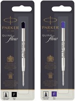 Balpenvulling Parker Quinkflow blauw fijn op blister-3