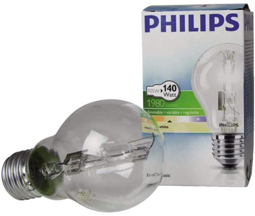 Halogeenlamp Philips Eco Classic E27 105W 1980 Lumen
