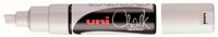 Krijtstift Uni-ball schuin wit