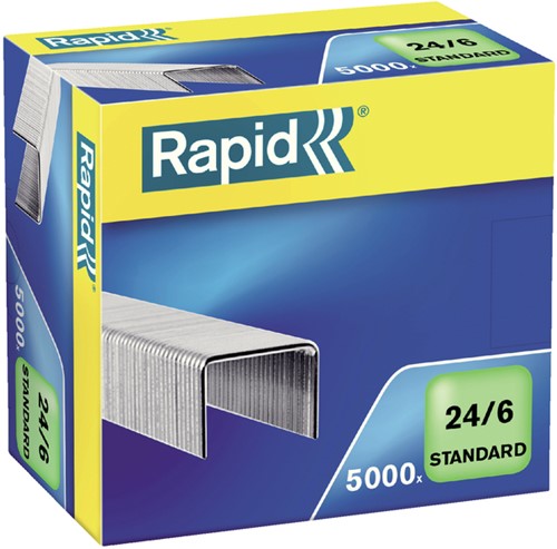 Nieten Rapid 24/6 gegalvaniseerd standaard 5000 stuks