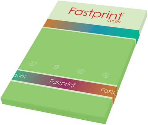 Kopieerpapier Fastprint A4 80gr helgroen 100vel