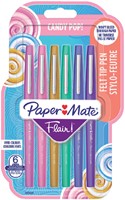 Fineliner Paper Mate Flair Candypop assorti 1.0mm blister à 6 stuks