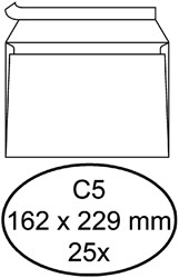 Envelop Quantore bank C5 162x229mm zelfklevend wit 25stuks