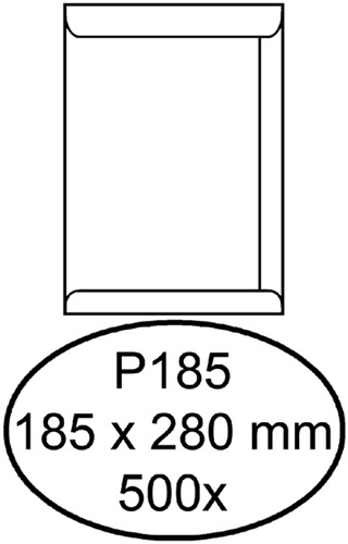 Envelop Quantore akte P185 185x280mm wit 500stuks