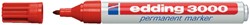 Viltstift edding 3000 rond 1.5-3mm rood