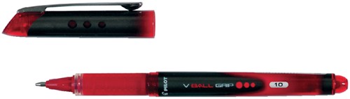 Rollerpen PILOT V-Ball grip VB10 rood 0.6mm