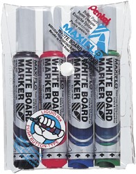 Viltstift Pentel MWL5M Maxiflo whiteboard assorti 3mm 4stuks