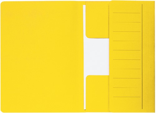 Dossiermap Secolor  Mammoet folio 3 kleppen 270gr geel