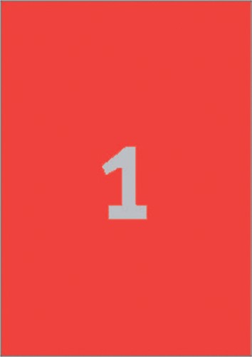 Etiket Avery Zweckform 3470 210x297mm A4 rood 100stuks-2