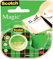 Plakband Scotch Magic 810 12mmx10m onzichtbaar  + afroller